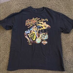 Harley-Davidson Black Graphic T-Shirt. Lg.
